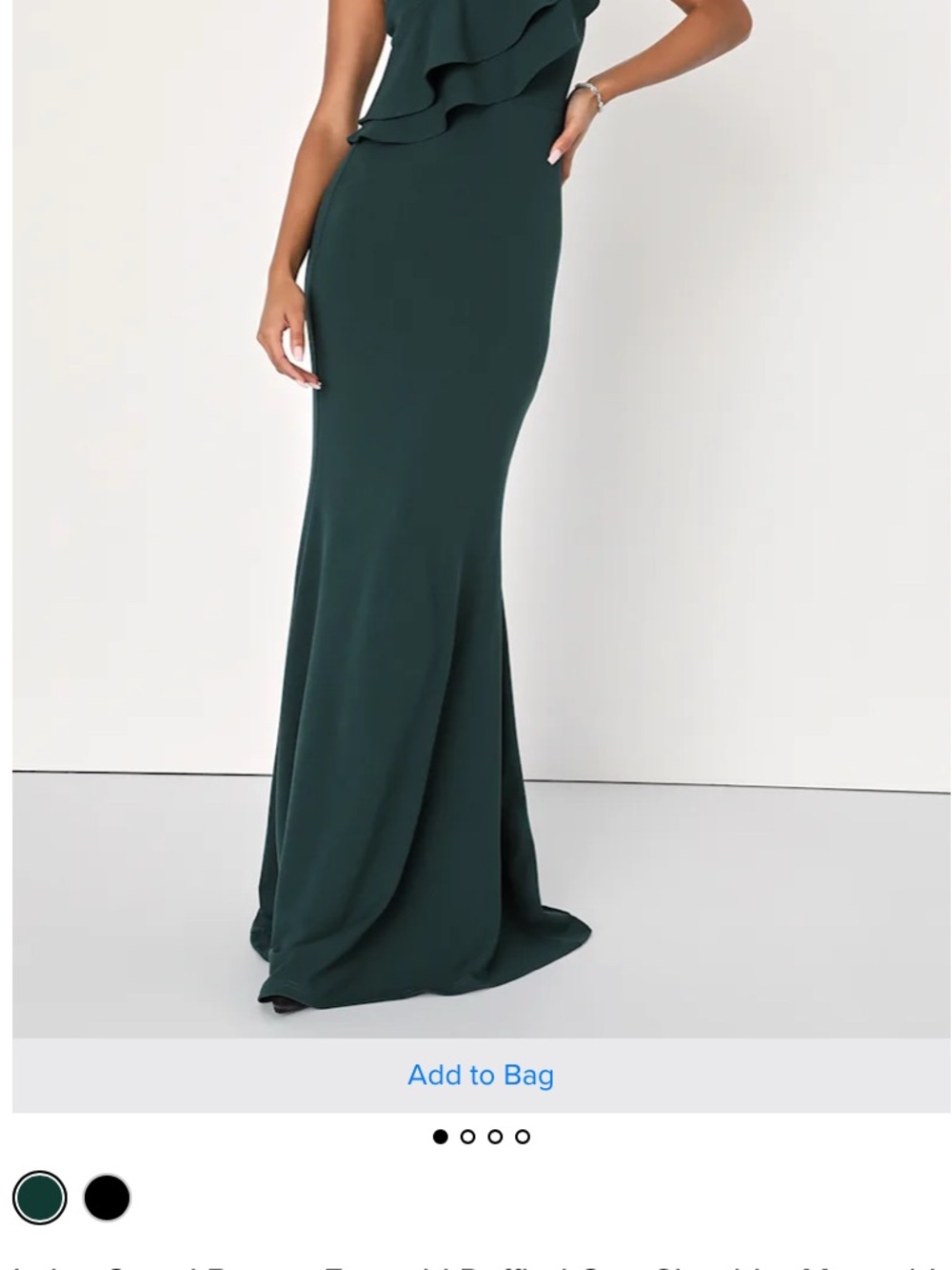 Lulu's One-Shoulder Ruffle Gown - Picture 3 of 7